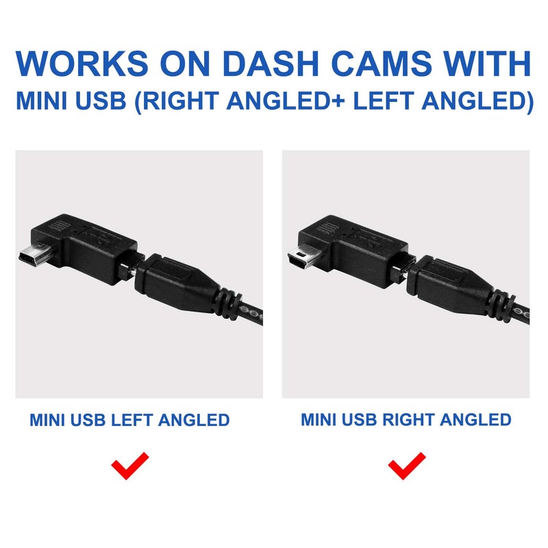 NUNET مجموعة توصيل كاميرا داش NUNET من النوع C، كابل طاقة MicroUSB و Mini USB بطول 15 قدم مع حماية من الجهد المنخفض، قطع عند 11.9 فولت، 4 أنواع من الفيوز (Mini/LP/ATO/Micro2)، مجموعة توصيل عالمية للسيارات والشاحنات - Image 3